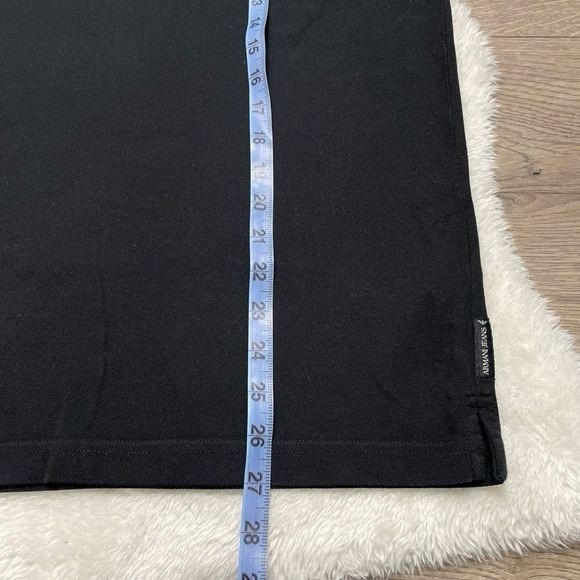 Armani Jeans AJ Mens Small Or Womens Large Black Short Sleeve Polo Shirt - Picture 7 of 7